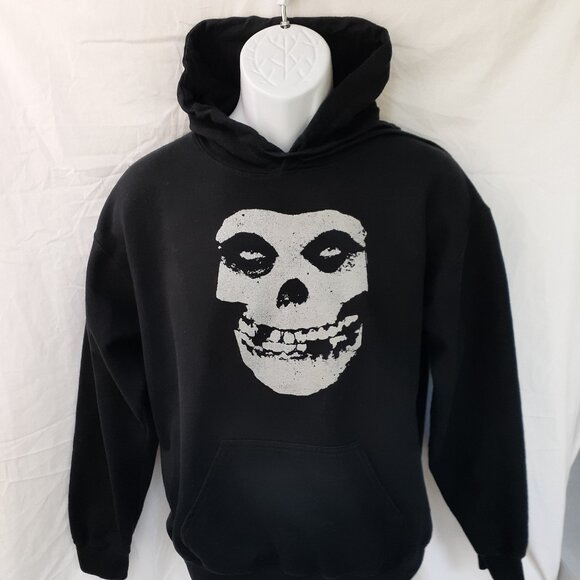 New Medium Misfits Skull Logo Black Pullover Hoodie - Picture 1 of 6